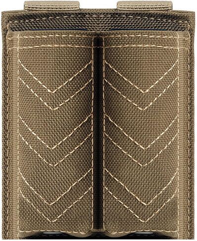 TACNEX Pistol Mag Pouch w/belt/MOLLE Snap Clip مفرد/مزدوج حامل مجلات 9 مم مع إدراج سريع التحرير مفتوح من أعلى ماج حافظة من النايلون لحزام المعركة سترة الصدر in Kuwait