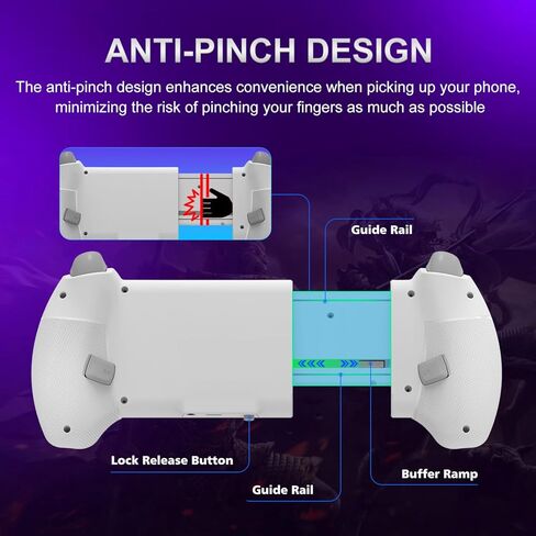 CXY C01 Type-C Mobile Gaming Controller for Android & iPhone 15 Series (USB-C) Newly Designed Anti-Pinch Hand with APP Plug and Play Gamepad with Hall Effect Joysticks/Hall Trigger/3.5mm Audio Jack in Saudi Arabia