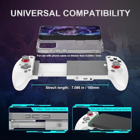 CXY C01 Type-C Mobile Gaming Controller for Android & iPhone 15 Series (USB-C) Newly Designed Anti-Pinch Hand with APP Plug and Play Gamepad with Hall Effect Joysticks/Hall Trigger/3.5mm Audio Jack in Saudi Arabia