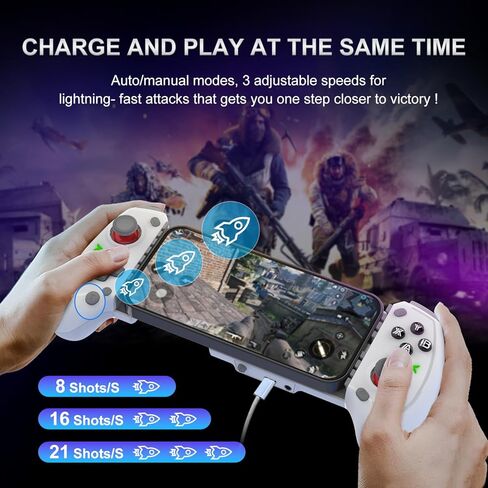 CXY C01 Type-C Mobile Gaming Controller for Android & iPhone 15 Series (USB-C) Newly Designed Anti-Pinch Hand with APP Plug and Play Gamepad with Hall Effect Joysticks/Hall Trigger/3.5mm Audio Jack in Saudi Arabia