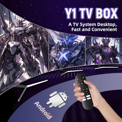 2026 Y1 Android 16.0 TV Box, 4K Ultra HD Smart Box for TV with 2.4GHz+5GHz WiFi, Internet Channel Box TV Device, S905 Chip, USB 2.0, Compact and Powerful (Bluetooth Voice Remote Control) in Saudi Arabia