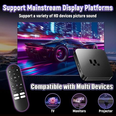 2026 Y1 Android 16.0 TV Box, 4K Ultra HD Smart Box for TV with 2.4GHz+5GHz WiFi, Internet Channel Box TV Device, S905 Chip, USB 2.0, Compact and Powerful (Bluetooth Voice Remote Control) in Saudi Arabia
