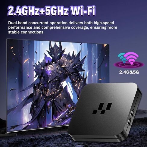 2026 Y1 Android 16.0 TV Box, 4K Ultra HD Smart Box for TV with 2.4GHz+5GHz WiFi, Internet Channel Box TV Device, S905 Chip, USB 2.0, Compact and Powerful (Bluetooth Voice Remote Control) in Saudi Arabia