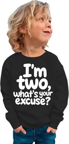 I'm Two Boy Birthday Sweatshirt 2nd Birthday Boy Outfits 2 Year Old Toddler Boy Second Bday Party Long Sleeve Shirt in Saudi Arabia
