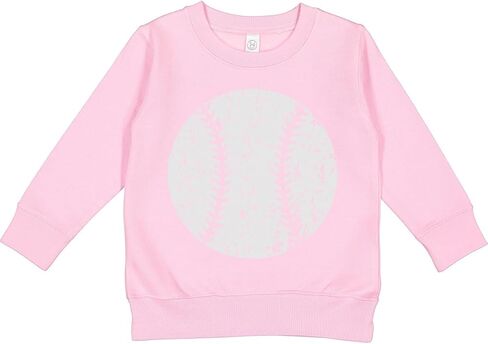 inktastic Distressed Baseball in White Toddler Sweatshirt in Saudi Arabia