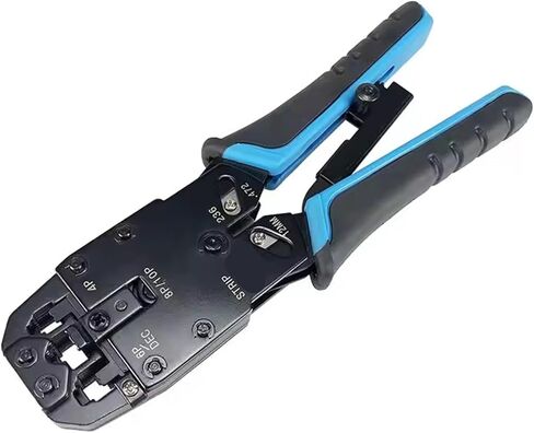 RJ11 / RJ12 / RJ45 / RJ50 8P 10P 6P 4C كابل شبكة محلية أداة تجعيد موصل شبكة العقص كماشة in Kuwait