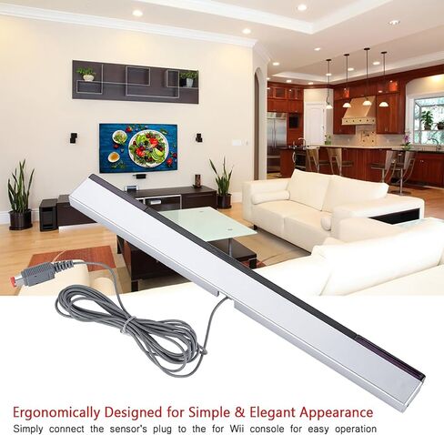 Infrared IR Signal Sensor Bar, Wired Receiver for WIIU, with Stand for Easy Mounting Above Below TV Monitor in Saudi Arabia