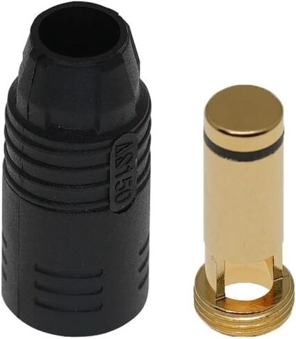 2PCS ;AS150，R，Model Aircraft Plug;Fireproof Flower;Gilded Banana Plug;with Resistance; 7mm；Male Head;Red,Black;AS150-M-R(2PCS-Black AS150-M-R) in Saudi Arabia