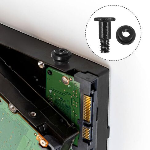 Hard Drive Screws, 12 Pcs Hard Disk Drive Mounting Screws with Shock Absorption Rubber Washer Accessories Kit for 3.5 Inch SSD HDD, Computer PC Laptop in Saudi Arabia