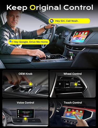 محول CarPlay لاسلكي 2 في 1 2026 يدعم Apple CarPlay وAndroid Auto، اتصال تلقائي سريع، بدون زمن الوصول، دونجل بلوتوث صغير تحويل سلكي إلى لاسلكي متوافق مع iPhone وAndroid Silver U3 in Kuwait