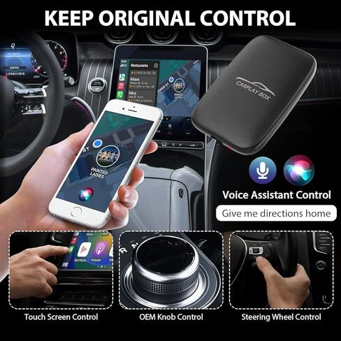 محول CarPlay اللاسلكي وAndroid Auto المحسن لعام 2025 - بطاقة TF مدمجة لدعم YouTube، صندوق AI Magic Play Play للتحويل السلكي إلى دونجل لاسلكي، محول Apple Carplay للسيارات من 2016 in Kuwait