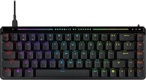 ASUS ROG Falchion Ace 75 HE Wired Analog/Hall Effect Gaming Keyboard – 75% TKL, USB, Hot Swappable HFX V2 Magnetic Switch, Rapid Trigger, 8KHz Polling, ABS Keycap, Carry Case, Web-based Config - Black in Saudi Arabia