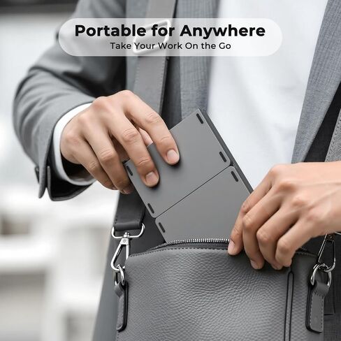 MEETION Foldable Keyboard with Touchpad, Bluetooth Wireless Portable Keyboard, Rechargeable Ultra Slim Pocket Folding Keyboards, Full Size Keys, Travel for iOS Android Windows Laptop PC Tablet in Kuwait