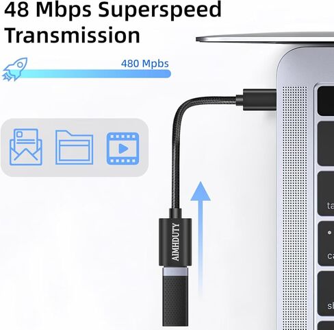 USB C to USB Adapter 2-Pack, USB C Male to USB Female OTG Cable, Nylon Braided, Aluminum Shells, Compatiable for iPhone 17, 16, 15 Series, MacBook Pro/Air, Galaxy S25/S24/S23 and More in Saudi Arabia