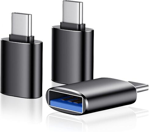 USB C to USB Adapter 3 Pack, USB Adapter High-Speed Data Transfer, USB Female to USB C Male Design for MacBook, iPad, iPhone 15 16 17, Samsung Galaxy, Dell XPS and More Type C Devices in Kuwait