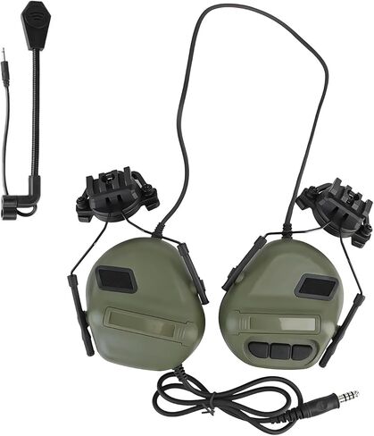 سماعة رأس تكتيكية، غطاء أذن تكتيكي للرماية، غطاء أذن عسكري Airsoft Cs القتالي، سماعة رأس للصيد للجيش، سماعة رأس للصيد مع ميكروفون سماعات مقاومة للماء in Saudi Arabia