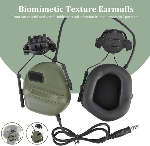 سماعة رأس تكتيكية، غطاء أذن تكتيكي للرماية، غطاء أذن عسكري Airsoft Cs القتالي، سماعة رأس للصيد للجيش، سماعة رأس للصيد مع ميكروفون سماعات مقاومة للماء in Saudi Arabia