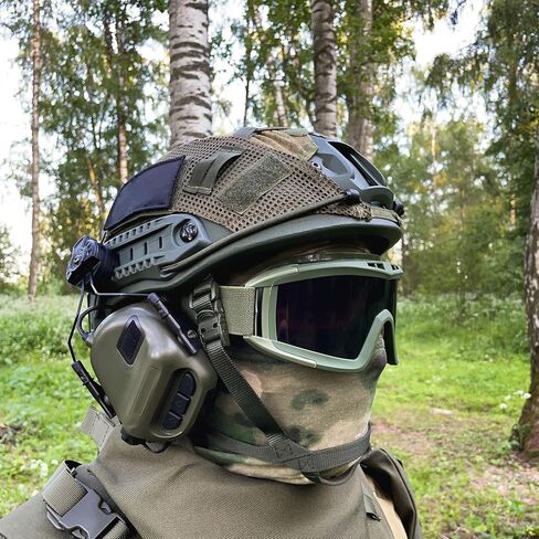 سماعة رأس تكتيكية، غطاء أذن تكتيكي للرماية، غطاء أذن عسكري Airsoft Cs القتالي، سماعة رأس للصيد للجيش، سماعة رأس للصيد مع ميكروفون سماعات مقاومة للماء in Saudi Arabia