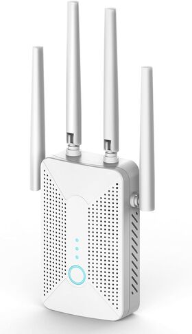5.8G/2.4GHz WiFi Extender Signal Booster: 1200M Dual-Band Internet Repeater Long Range Covers Up to 12980 Sq.ft and 108 Devices for Home in Saudi Arabia