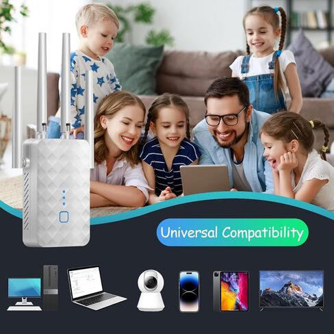 معزز إشارة موسع WiFi للمنزل: نطاق مكرر الإنترنت يغطي ما يصل إلى 9995 قدمًا مربعًا وأكثر من 45 جهازًا in Kuwait