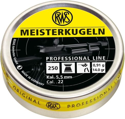 Umarex RWS Meisterkugeln Professional Line Precision Air Rifle Pellet Gun Pellets, .22 Caliber, 14 Grains, 250 Count in Saudi Arabia