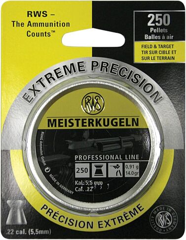 Umarex RWS Meisterkugeln Professional Line Precision Air Rifle Pellet Gun Pellets, .22 Caliber, 14 Grains, 250 Count in Saudi Arabia