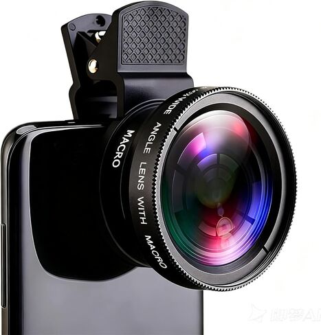 Phone Camera Lens 2 in 1 Phone Lens Kit, 0.45 Super Wide Angle Lens 15x Macro Lens, Wide Compatibility with Popular Smartphones, Tablets and Laptops of Various Brands in Kuwait