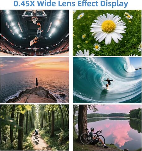 Phone Camera Lens 2 in 1 Phone Lens Kit, 0.45 Super Wide Angle Lens 15x Macro Lens, Wide Compatibility with Popular Smartphones, Tablets and Laptops of Various Brands in Kuwait