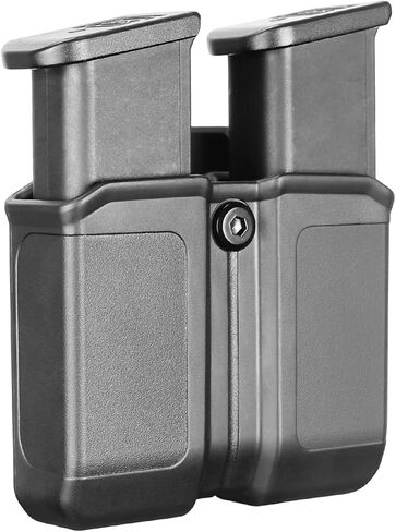 حقيبة مجلة مزدوجة عالمية لـ 9 مم / .40 أكواب مكدسة مزدوجة، حقيبة مسدس لـ Glock، Sig، S&W، Beretta، Taurus، H&K، Springfield & Ruger، غير قابلة للتعديل، مشبك حزام أو مرفق MOLLE فقط in Kuwait