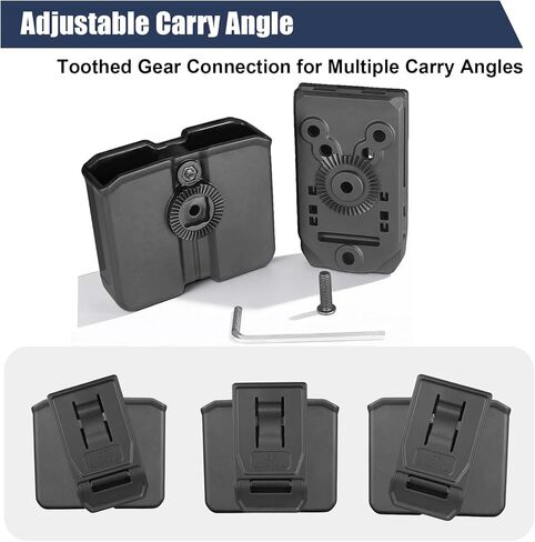 Universal Double Magazine Pouch for 9mm/.40 Double Stack Mags, Pistol Mag Pouch for Glock, Sig, S&W, Beretta, Taurus, H&K, Springfield & Ruger, Adjustable Cant, Belt Clip or MOLLE Attachment only in Saudi Arabia