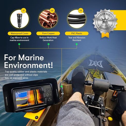 محول Sunluway 010-12718-00، محول 4-Pin إلى كابل محول Sounder 12-Pin متوافق مع Garmin ECHOMAP Chrip، ECHOMAP Plus، ECHOMAP Ultra، محول سلسلة Striker وFish Finder in Saudi Arabia