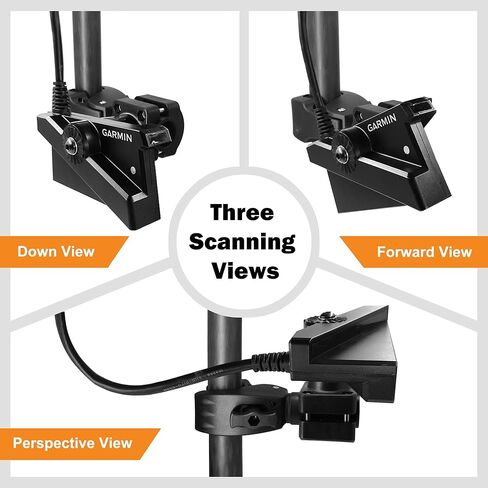 0 Degree Pole Mount, Quick Operation Compatible with Garmin LiveScope Plus LVS34, Zero Degree Transducer Accessories with Clamp for Pole & Trolling Motor, Replaces 010-13228-03 in Saudi Arabia