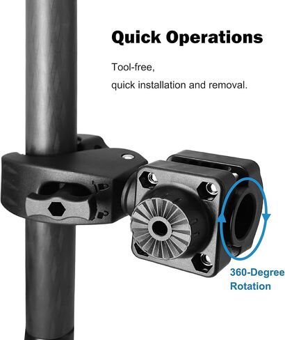 0 Degree Pole Mount, Quick Operation Compatible with Garmin LiveScope Plus LVS34, Zero Degree Transducer Accessories with Clamp for Pole & Trolling Motor, Replaces 010-13228-03 in Saudi Arabia