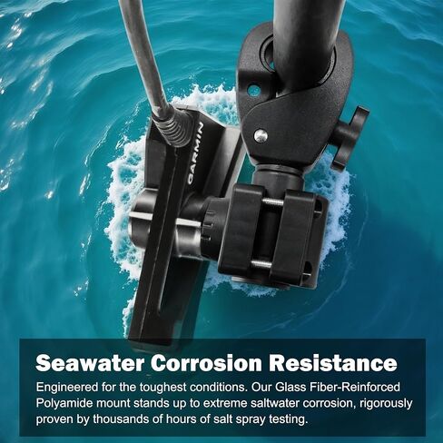0 Degree Pole Mount, Quick Operation Compatible with Garmin LiveScope Plus LVS34, Zero Degree Transducer Accessories with Clamp for Pole & Trolling Motor, Replaces 010-13228-03 in Saudi Arabia