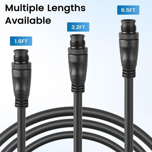 NMEA 2000 Power Cable with Fuse, 3.3 Ft Marine-Grade N2K Backbone Power Cord, Standard 5 Pin Micro C Male Connector – Fits Lowrance, Simrad, B&G (Navico), Garmin Networks in Saudi Arabia