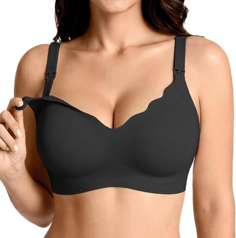 Maternity Nursing Bra for Women Breastfeeding - Pregnancy Pumping Breast Feeding Seamless Hands Free Bras with Support in Saudi Arabia