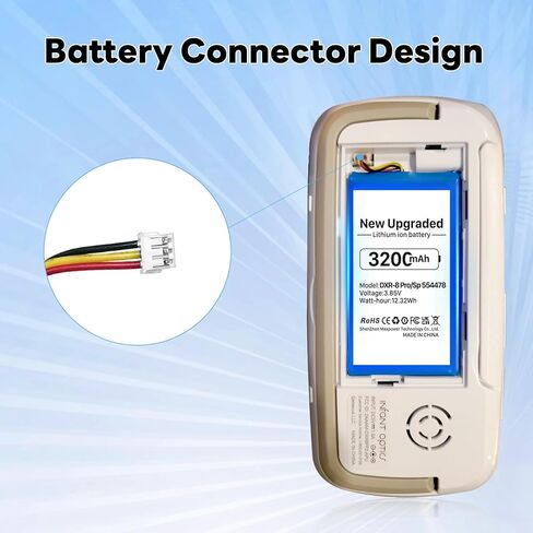 بطارية بديلة من SHENMZ لبصريات الأطفال DXR-8 Pro - بطارية قابلة لإعادة الشحن بسعة 3200 مللي أمبير في الساعة متوافقة مع الطراز SP 554478 (ليست لـ DXR-8) in Kuwait