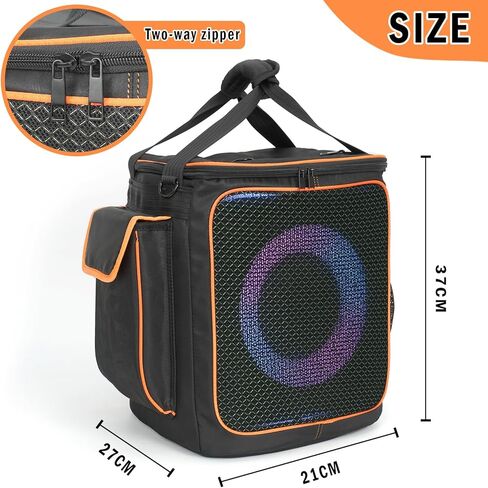 حقيبة حمل للسفر حقيبة ظهر محمولة بغطاء متين وحزام كتف لـ JBL PartyBox Encore Essential 2 مكبر صوت محمول للحفلات، جيوب إضافية للميكروفون والشاحن والملحقات in Saudi Arabia