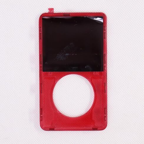غطاء حماية أمامي شفاف للفيديو باللون الأحمر مع مفتاح زر مركزي لأجهزة iPod Video 5th/5.5th 30GB 60GB 80GB Gen بدون عجلة النقر in Saudi Arabia