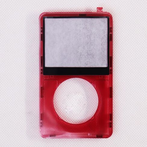 غطاء حماية أمامي شفاف للفيديو باللون الأحمر مع مفتاح زر مركزي لأجهزة iPod Video 5th/5.5th 30GB 60GB 80GB Gen بدون عجلة النقر in Saudi Arabia