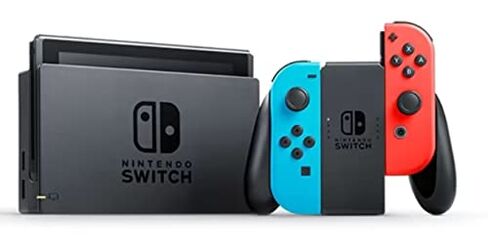 Nintendo Switch Console Neon Blue and Neon Red Joy‑Con, 6.2" Touchscreen LCD Display, Bluetooth 4.1, 802.11AC WiFi (Renewed) in Saudi Arabia