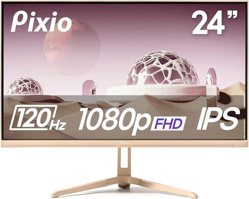 Pixio PX248 Wave Pink 24 بوصة 200 هرتز معدل التحديث FHD 1080 بكسل دقة لوحة IPS سريعة 1 مللي ثانية وقت استجابة GTG مكبرات صوت مدمجة وشاشة ألعاب مع مزامنة تكيفية in Kuwait