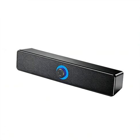 Wired Computer Speaker, Stereo Sound, Portable Gaming soundbar, Suitable for Computers, Mobile Phones, PC Black in Saudi Arabia