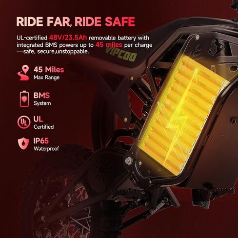 دراجة ترابية كهربائية للمراهقين البالغين، 3500 واط 40 ميل في الساعة E Moto Dirtbike، دراجة نارية كهربائية معتمدة من UL تناسب عمر 13 عامًا فما فوق، بطارية 48 فولت 23 أمبير في الساعة وإطارات الدهون على الطرق الوعرة دراجة كهربائية، فرامل هيدروليكية مزدوجة، ت in Kuwait