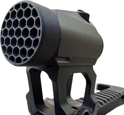 Killflash Hex Anti-Reflection Device Compatible with Vortex Crossfire Red Dot (Black - Open Center) in Saudi Arabia