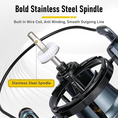 Sougayilang Surf Spinning Reel - Ultra Smooth Drag System for Big Game Saltwater Surf Fishing, Ideal High-Capacity for Freshwater Inshore and Offshore Fishing in Saudi Arabia
