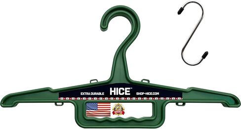 HICE Heavy Duty Clothes Hanger | 150 lb Weight Capacity | High-Impact Resin for Tactical Gear, Plate Carriers, Bulletproof Vests, Scuba BCDs, Coats, Uniforms, Clothing | Durable Design (Dark Green) in Saudi Arabia