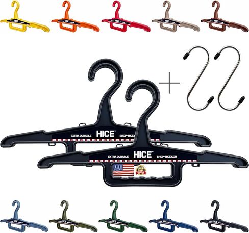 HICE Heavy Duty Clothes Hanger | 150 lb Weight Capacity | High-Impact Resin for Tactical Gear, Plate Carriers, Bulletproof Vests, Scuba BCDs, Coats, Uniforms, Clothing | Durable Design (Dark Green) in Saudi Arabia