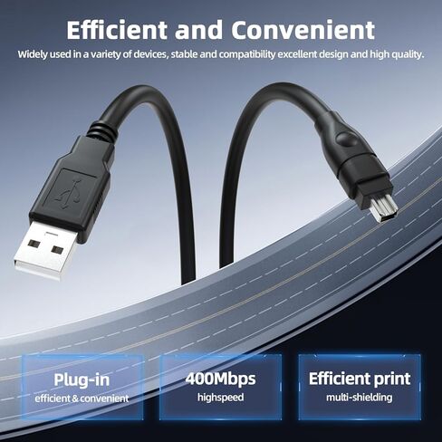 USB to Firewire Cable Compatible with Sony DCR-TRV75E DV Camcorder, IEEE 1394 4-Pin Male to USB-A Male iLink Adapter Converter Cord, 5.9FT in Saudi Arabia