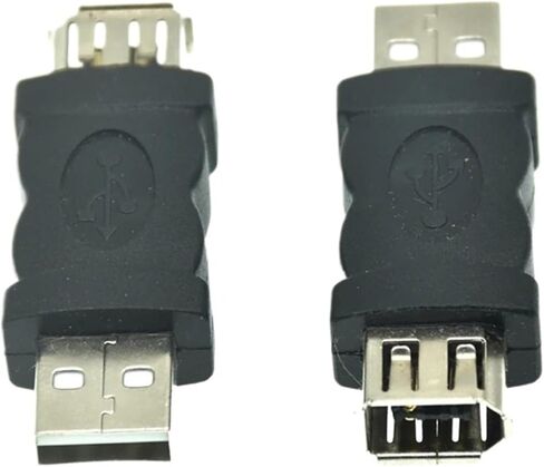 Firewire IEEE 1394 6 Pin Female to USB 2.0 TY>pe A Male Adaptor Adapter Cameras Mobile Phones MP3 Player PDAs Black in Saudi Arabia